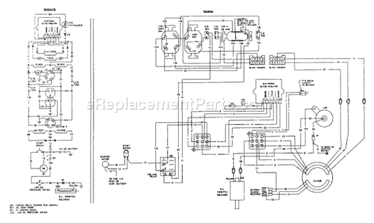 Page C Diagram and Parts List for 9160-1  Briggs and Stratton Generator
